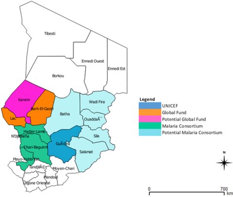 Photo:  SMC implementation areas - Chad