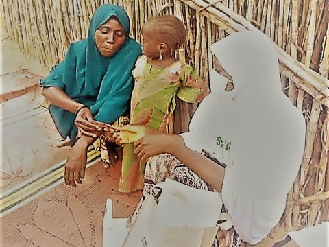 Photo: Health worker, mother and child in Nigeria