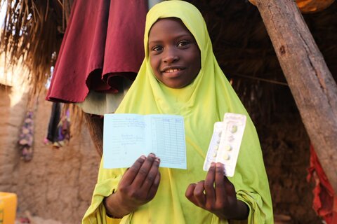Photo: girl who has received SMC